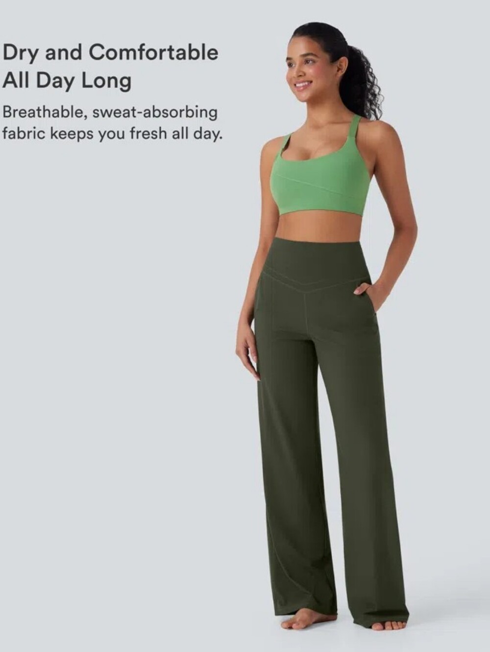 🆕Halara UltraSculpt High Waisted Tummy Control Straight Leg Yoga Trousers Small
